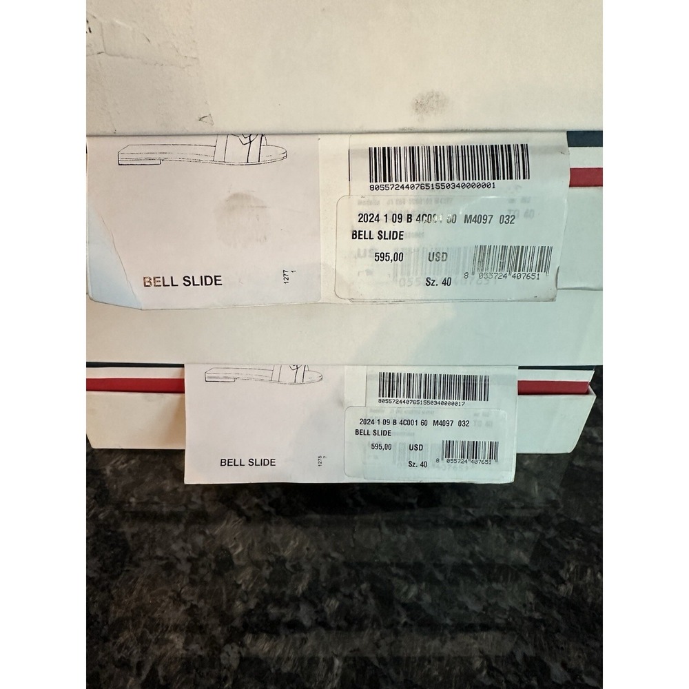 Moncler‎ Leather Bell Slides Sandals Shoes. Dust Bag, Authenticity Card $695 NWB - Picture 2 of 11